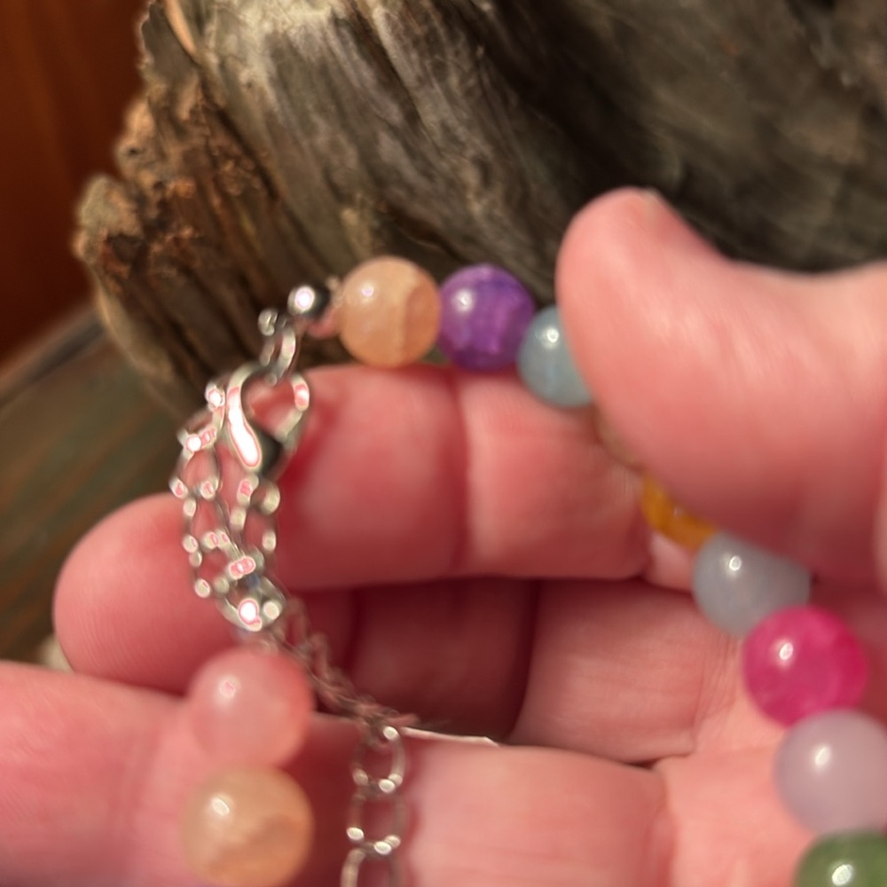 NWT Pastel Gemstone Beaded Necklace - Picture 3 of 6
